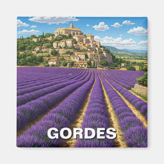 Gordes France Travel Lavender Magnet (Vorne)