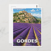 Gordes France Travel Lavender Postkarte (Vorne/Hinten)