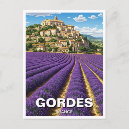 Gordes France Travel Lavender Postkarte (Vorderseite)