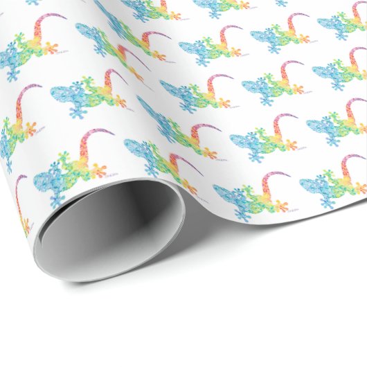 Gordie das Gecko-Packpapier durch Sue Weidlich Geschenkpapier (Rolleneckpunkt)