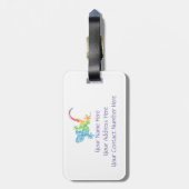 Gordie, der Gecko-Gepäcktag Gepäckanhänger (Rückseite vertikal)