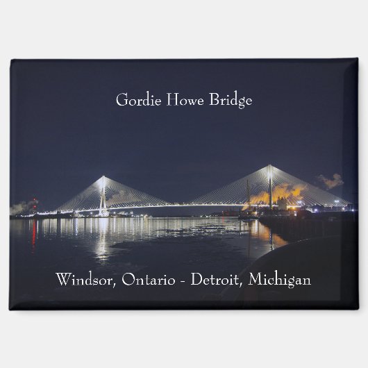 Gordie Howe Bridge Magnet (Vorderseite)