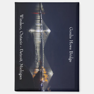 Gordie Howe Bridge Rechteckmagnet Magnet