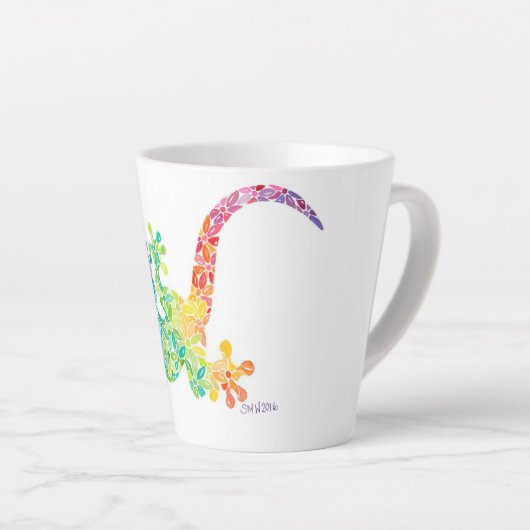 Gordie the Gecko Latte Tasse (Rechte Ecke)