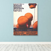 Gordon Bennett Heißluftballon Race Poster Leinwanddruck (Insitu (Holzboden))