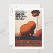 Gordon Bennett Heißluftballon Race Poster Postkarte (Vorne/Hinten)