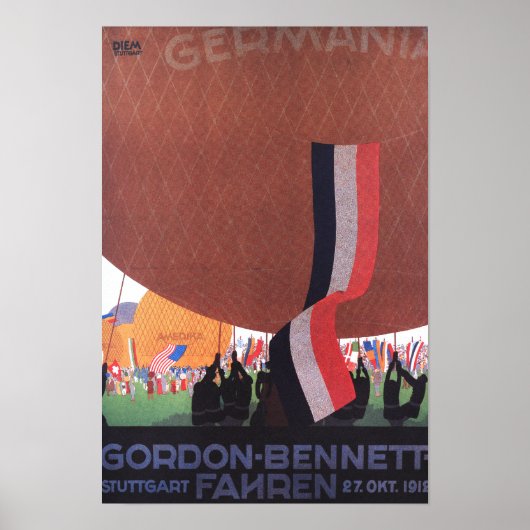 Gordon Bennett Heißluftballon-Rennen Poster (Vorne)