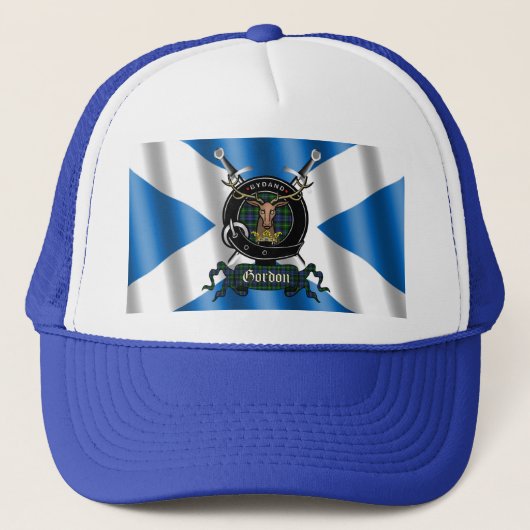 Gordon Clan Abzeichen Scottish Trucker Hat Truckerkappe (Vorderseite)