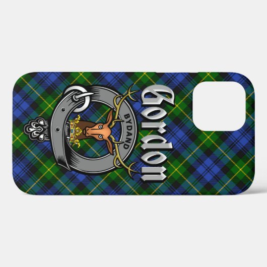 Gordon Clan Abzeichen & Tartan Case-Mate iPhone Hülle (Rückseite (Horizontal))
