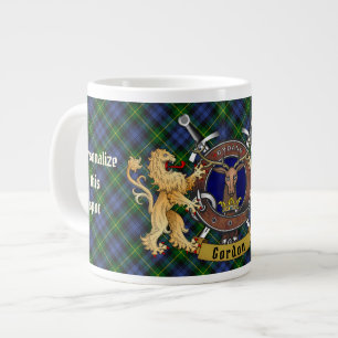 Gordon Clan Abzeichen & Tartan Personalisiert Jumbo-Tasse
