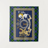 Gordon Clan Badge & Tartan Wandteppich (Vorderseite)