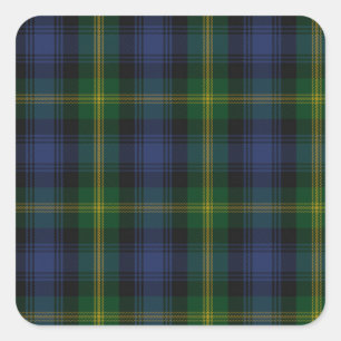 Gordon Clan Family Tartan Quadratischer Aufkleber
