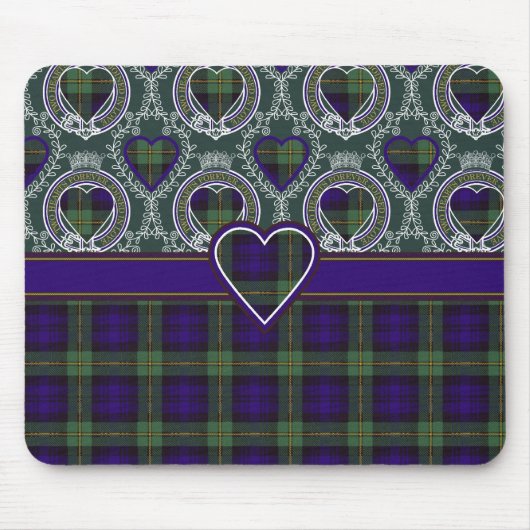 Gordon-Clan karierter schottischer Tartan Mousepad (Vorne)