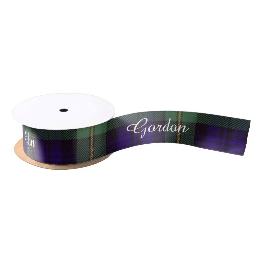 Gordon-Clan karierter schottischer Tartan Satinband (Spule)
