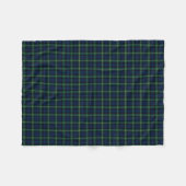 Gordon Clan Royal Blue und Green Tartan Fleecedecke (Vorderseite (Horizontal))