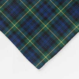 Gordon Clan Royal Blue und Green Tartan Fleecedecke