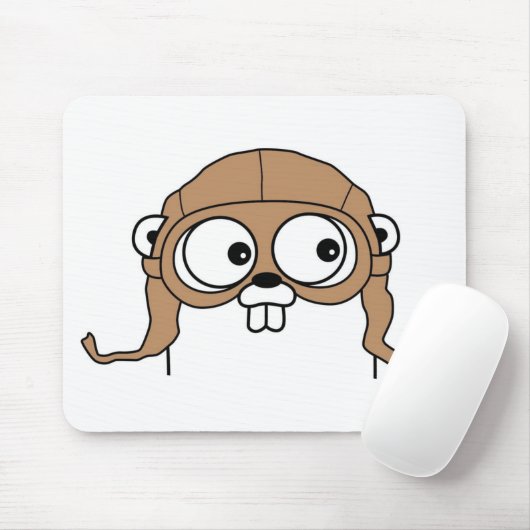 Gordon der Golang Gopher Mousepad (Mit Mouse)