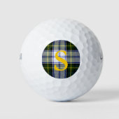 Gordon Dress Kariert Custom Monogram Golf Balls Golfball (Vorderseite)