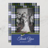 Gordon Dress Kariert Wedding Foto Danke Karte (Vorne/Hinten)