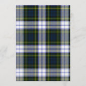 Gordon Dress Kariert Wedding Save the Date Card (Rückseite)