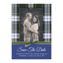 Gordon Dress Kariert Wedding Save the Date Card