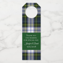 Gordon Dress Kariert Wine Flasche Gefallen Tag Flaschenanhänger