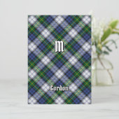 Gordon Dress Tartan Einladung (Stehend Vorderseite)