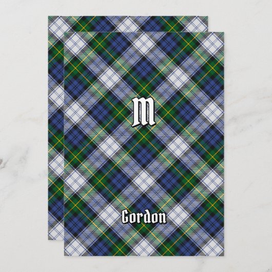 Gordon Dress Tartan Einladung (Vorne/Hinten)