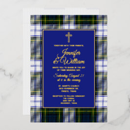 Gordon Dress Tartan Kariert Wedding Folieneinladung