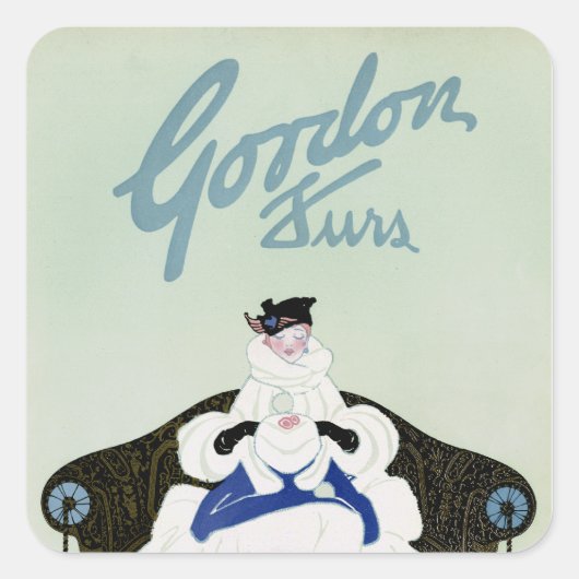 Gordon Furs Quadratischer Aufkleber (Vorderseite)