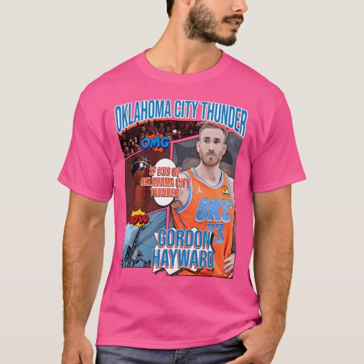 Gordon Hayward Basketball Art Thunder 1 T-Shirt (Vorderseite)