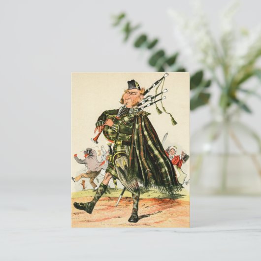 Gordon Highlanders - Piper Postkarte (Stehend Vorderseite)