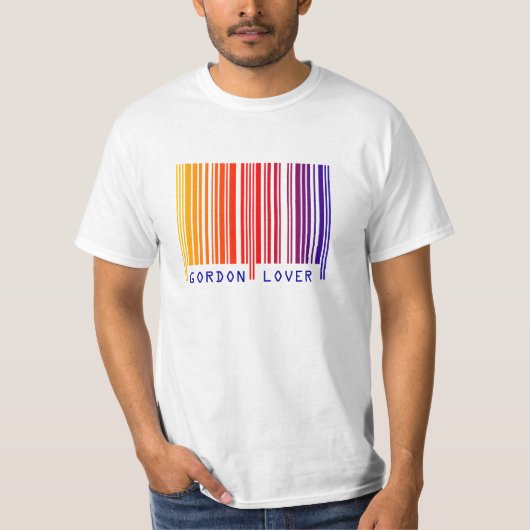 "GORDON LOVER" Farbiger Strichcode-T - Shirt (Vorderseite)