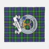 Gordon Modern Clan Abzeichen Tartan Kariert Fleecedecke (Vorderseite (Horizontal))