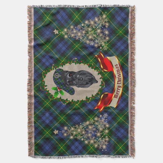 Gordon Scottie Dog Christmas Decke (Vorderseite Vertikal)