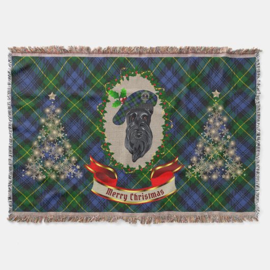 Gordon Scottie Dog Christmas Decke (Vorderseite)