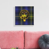 Gordon Scottish Wappen und Tartan Canvas print Leinwanddruck (Insitu (Wohnzimmer))