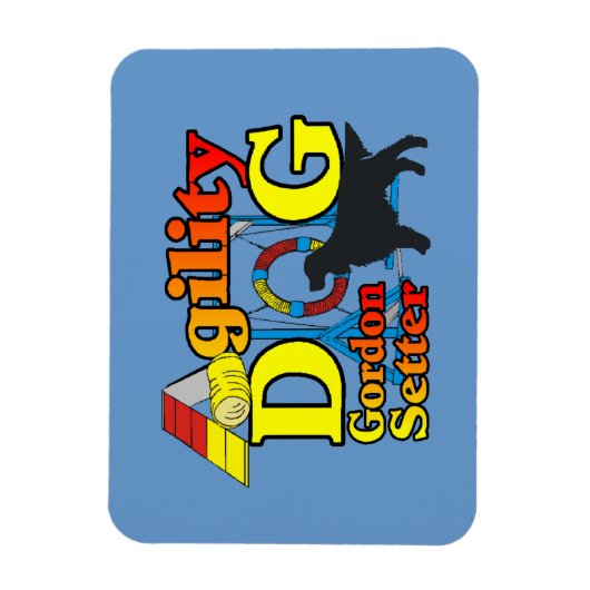 Gordon Setter Agility Magnet (Vertikal)