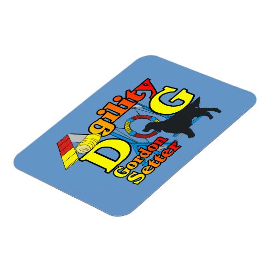 Gordon Setter Agility Magnet (Linke Seite)