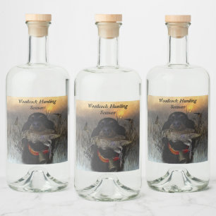 Gordon Setter Alkoholflaschenetikett