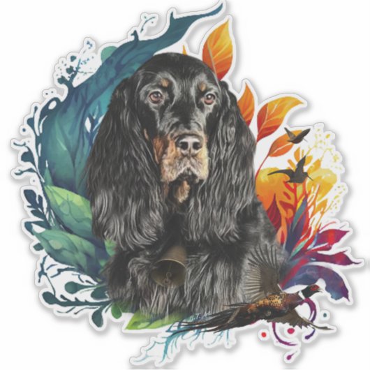 Gordon Setter Aufkleber (Vorderseite)