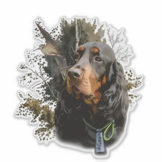 Gordon Setter Aufkleber (Vorderseite)