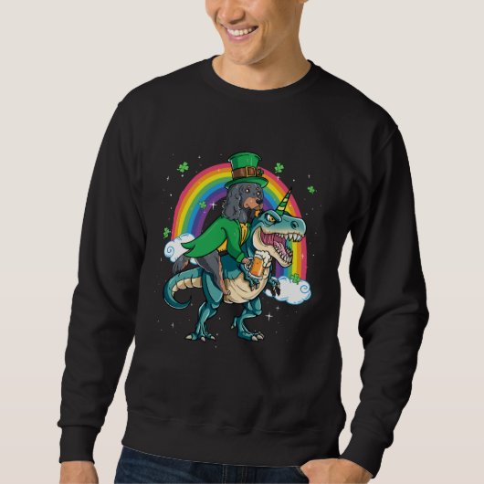 Gordon Setter Beer Dino Rex Horn Rainbow Sweatshirt (Vorderseite)