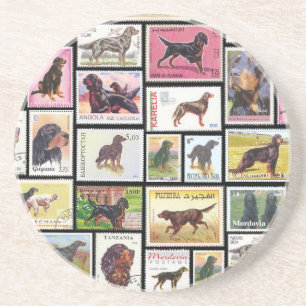 Gordon Setter Briefmarke der Welt-Sandsteinküste Getränkeuntersetzer