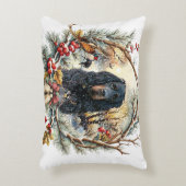 Gordon Setter Christmas Joy – Seasonal Dog Art Dekokissen (Vorderseite(Vertikal))