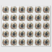 Gordon Setter Christmas Joy – Seasonal Dog Art Geschenkpapier (Flach)