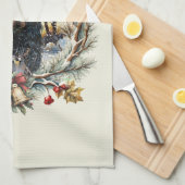 Gordon Setter Christmas Joy – Seasonal Dog Art Geschirrtuch (Viertel Falte)