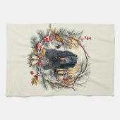 Gordon Setter Christmas Joy – Seasonal Dog Art Geschirrtuch (Horizontal)