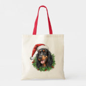 Gordon Setter Christmas Wreath Tragetasche (Rückseite)