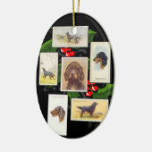 Gordon Setter Cigarette Cards Weihnachtsdekoration Keramik Ornament (Links)